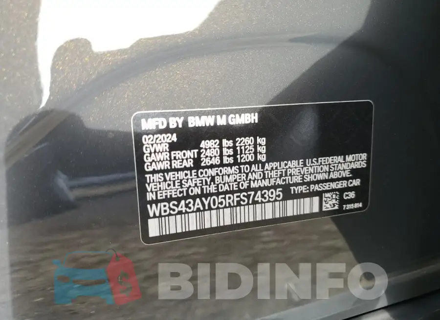 WBS43AY05RFS74395 Photo# 12