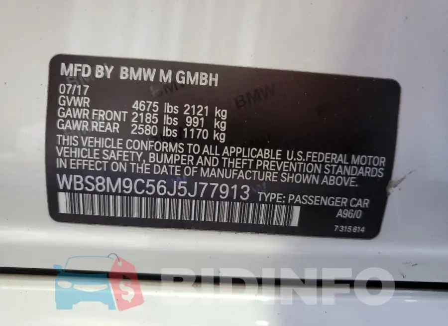 WBS8M9C56J5J77913 Photo# 12