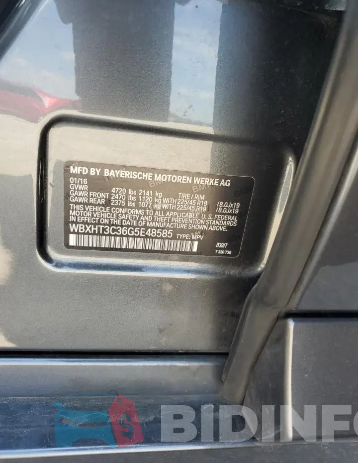 WBXHT3C36G5E48585 Photo# 12