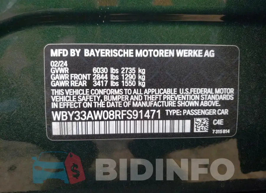 WBY33AW08RFS91471 Photo# 12