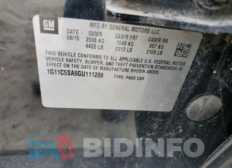 1G11C5SA6GU111209 Photo# 12