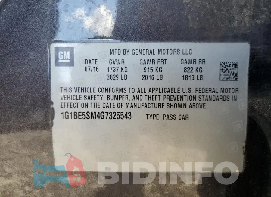1G1BE5SM4G7325543 Photo# 12