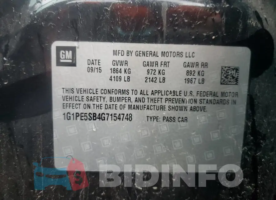 1G1PE5SB4G7154748 Photo# 12
