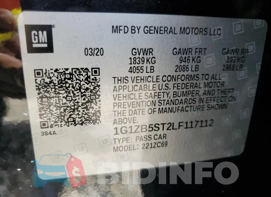 1G1ZB5ST2LF117112 Photo# 12