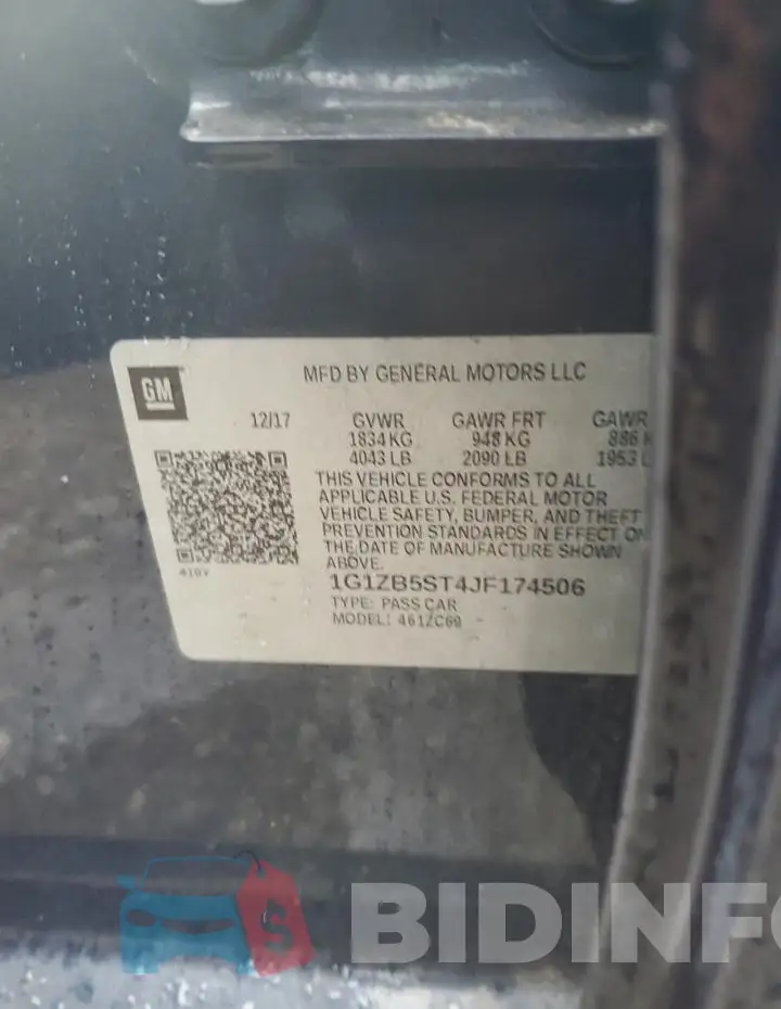 1G1ZB5ST4JF174506 Photo# 12