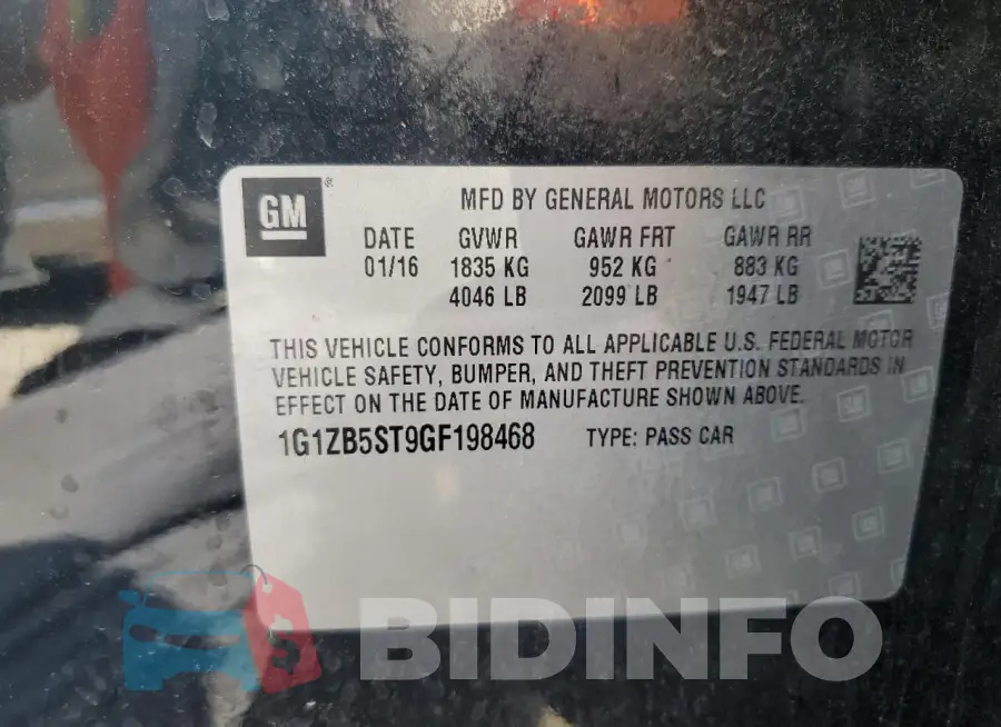 1G1ZB5ST9GF198468 Photo# 13