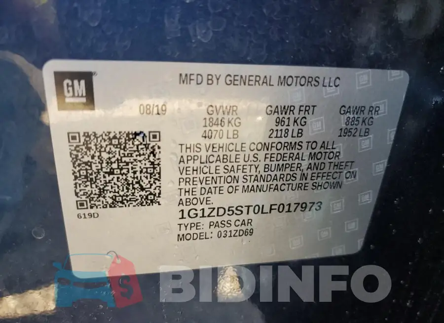 1G1ZD5ST0LF017973 Photo# 13