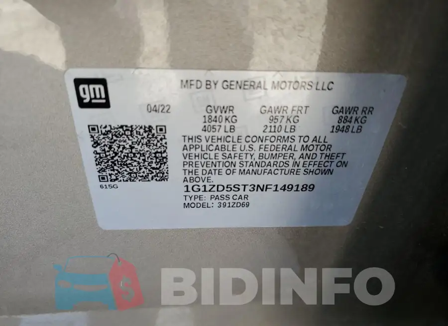 1G1ZD5ST3NF149189 Photo# 13