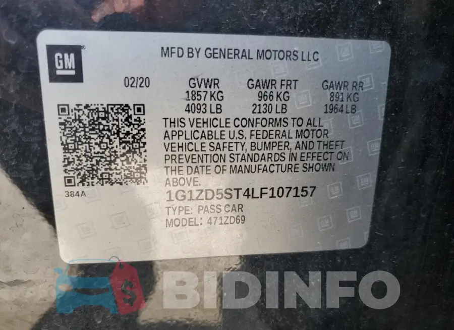 1G1ZD5ST4LF107157 Photo# 12