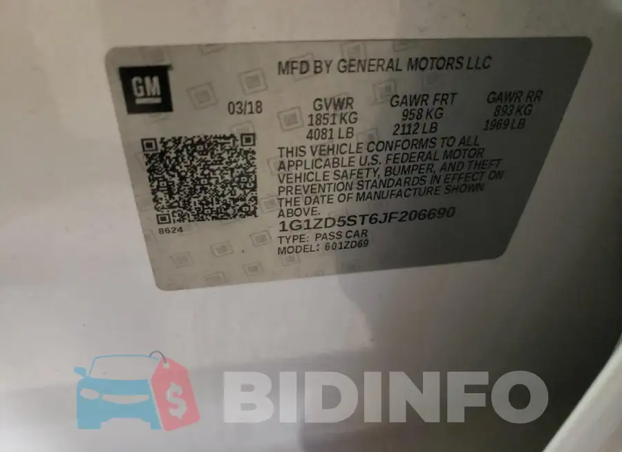 1G1ZD5ST6JF206690 Photo# 12