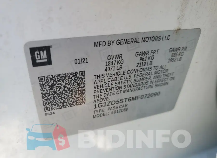 1G1ZD5ST6MF072090 Photo# 12