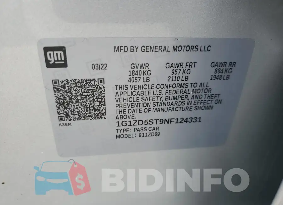 1G1ZD5ST9NF124331 Photo# 12