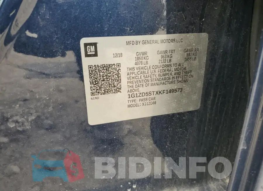 1G1ZD5STXKF149573 Photo# 12
