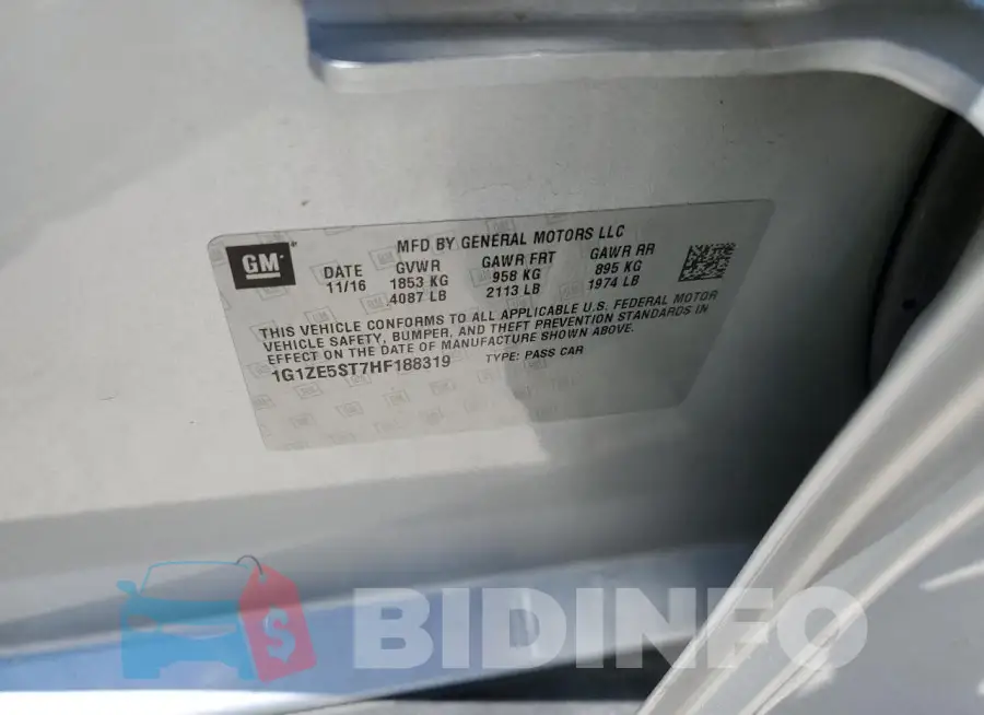 1G1ZE5ST7HF188319 Photo# 12