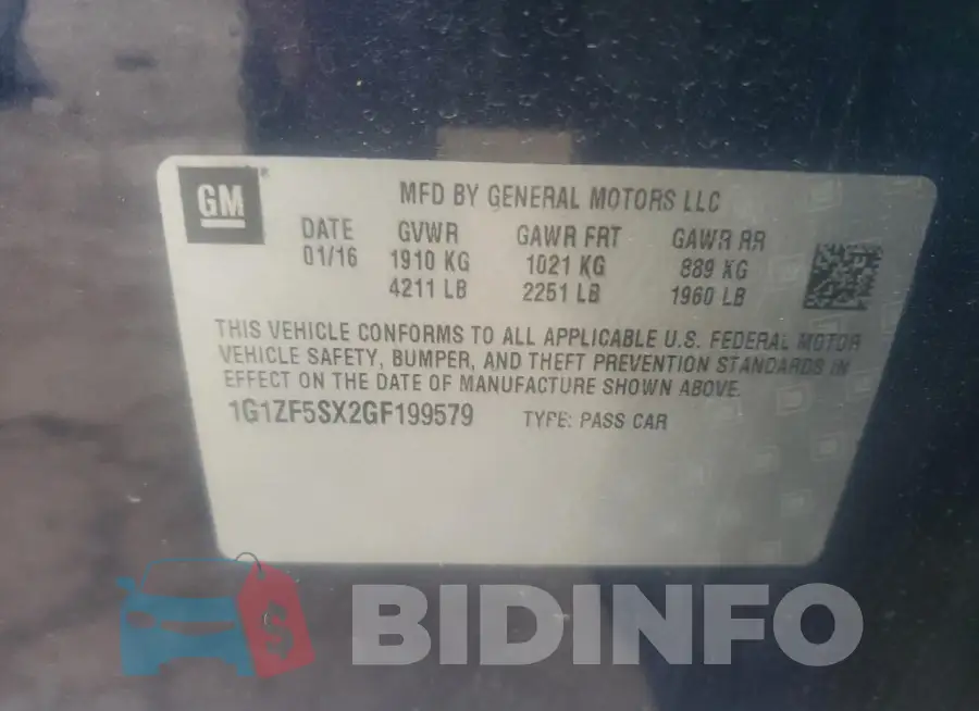 1G1ZF5SX2GF199579 Photo# 12