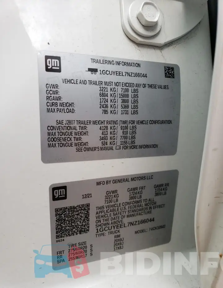 1GCUYEEL7NZ166044 Photo# 13