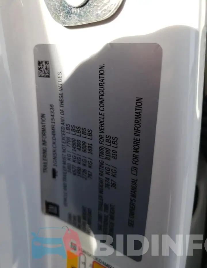 1GNSKCKD4MR154336 Photo# 14