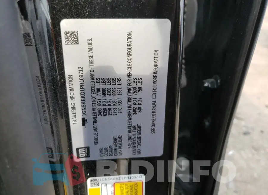 1GNSKEKD1PR109712 Photo# 13