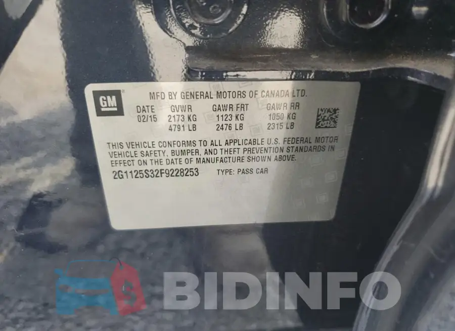 2G1125S32F9228253 Photo# 12