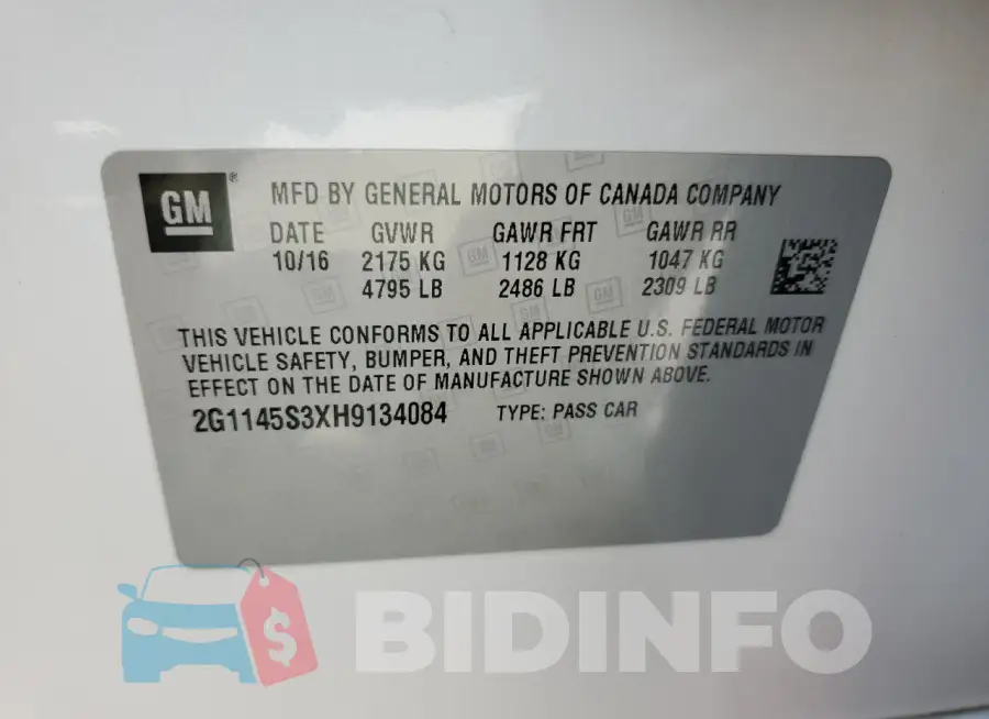 2G1145S3XH9134084 Photo# 12