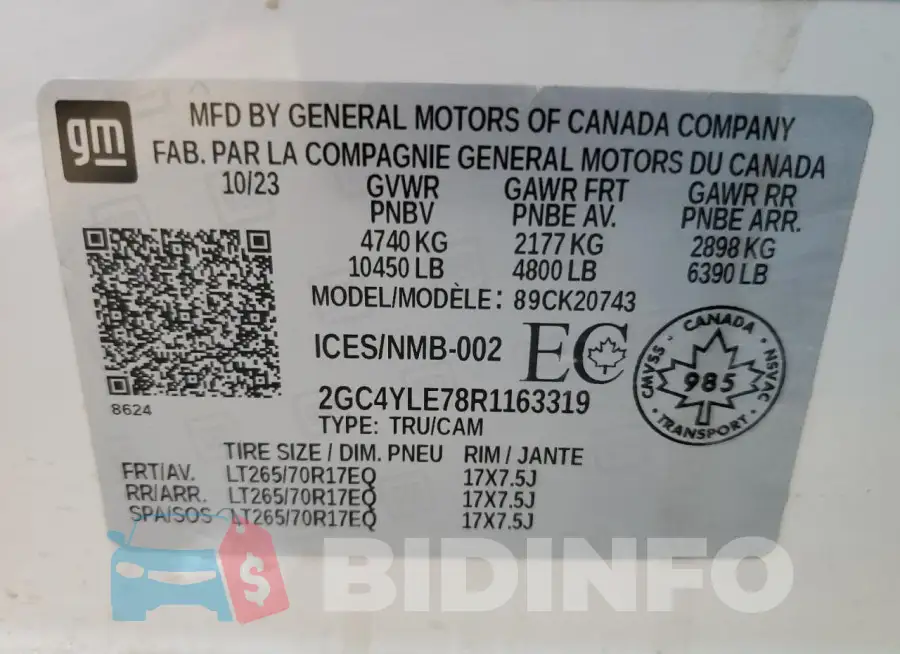 2GC4YLE78R1163319 Photo# 12