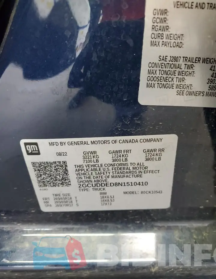 2GCUDDED8N1510410 Photo# 13