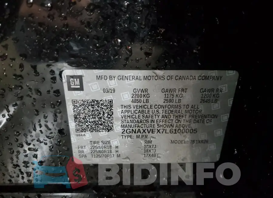 2GNAXVEX7L6100005 Photo# 14