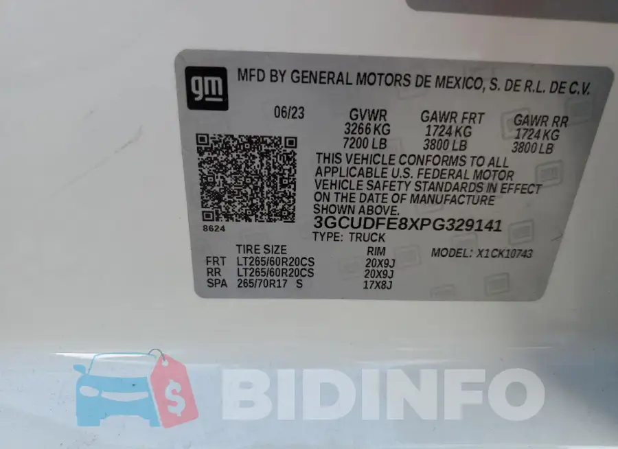 3GCUDFE8XPG329141 Photo# 12