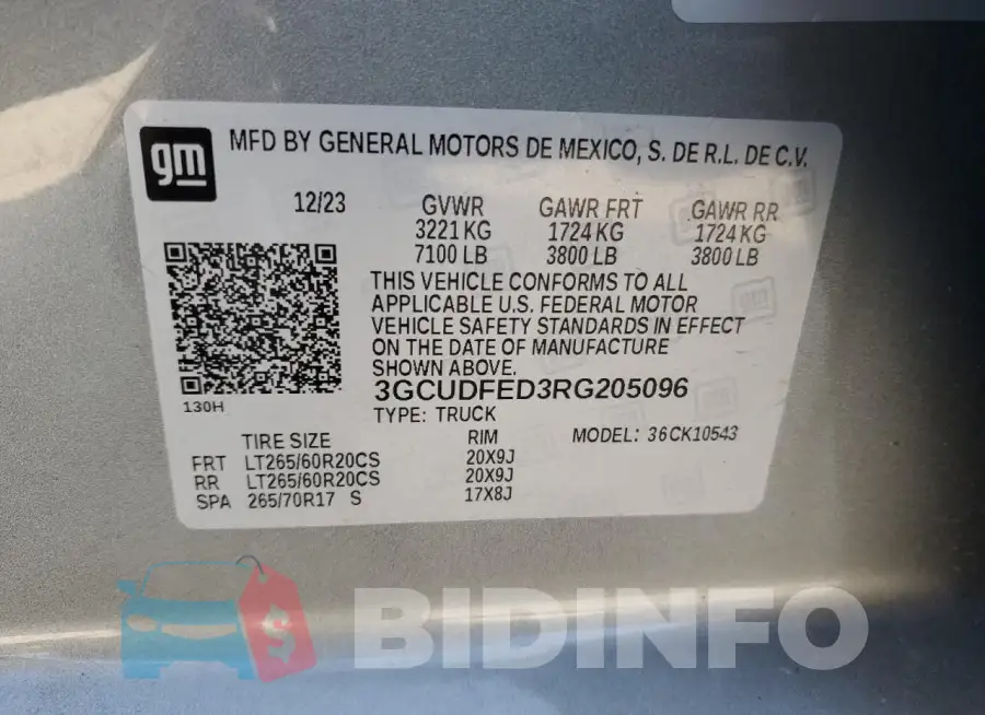 3GCUDFED3RG205096 Photo# 12