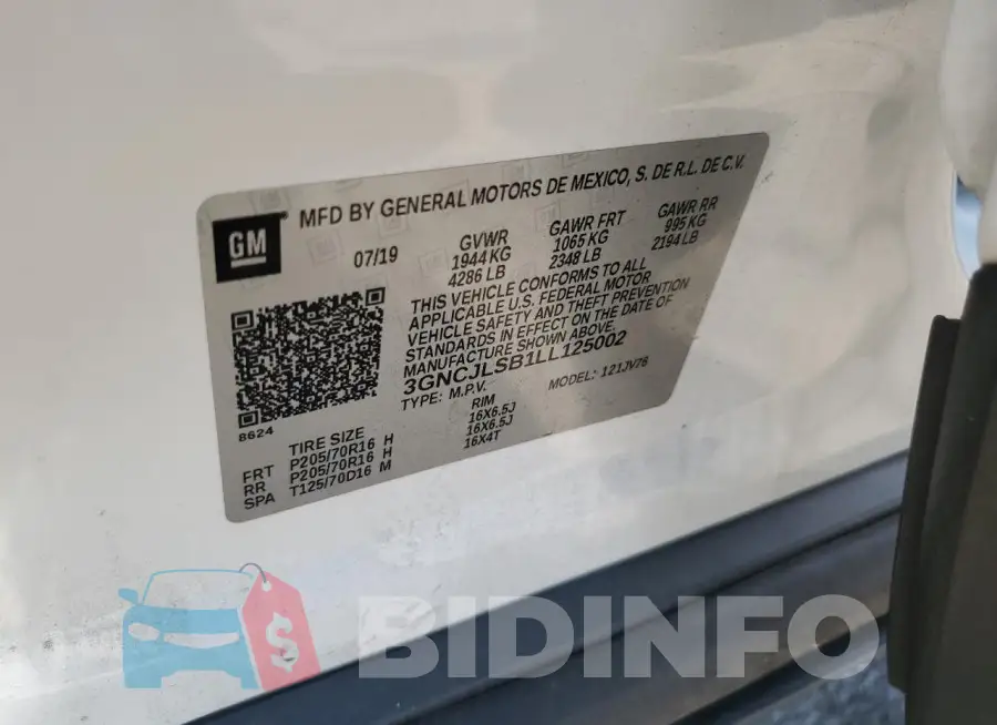 3GNCJLSB1LL125002 Photo# 13