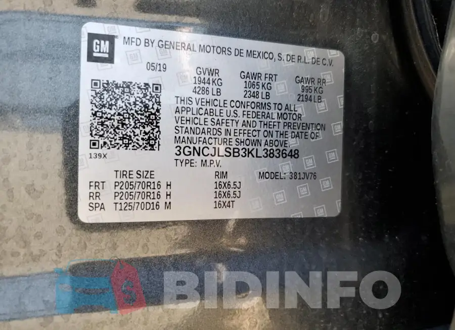 3GNCJLSB3KL383648 Photo# 13