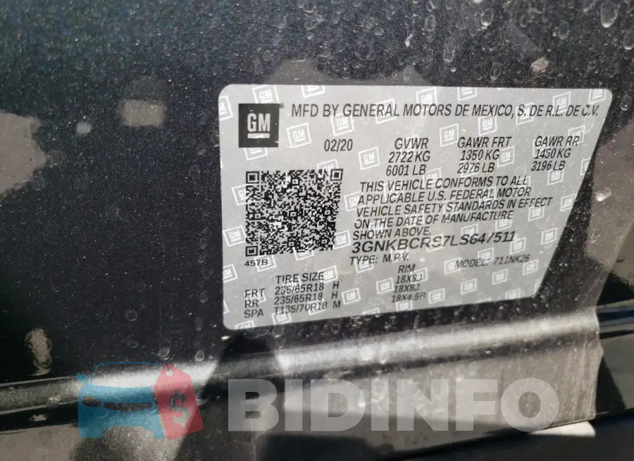 3GNKBCRS7LS647511 Photo# 14