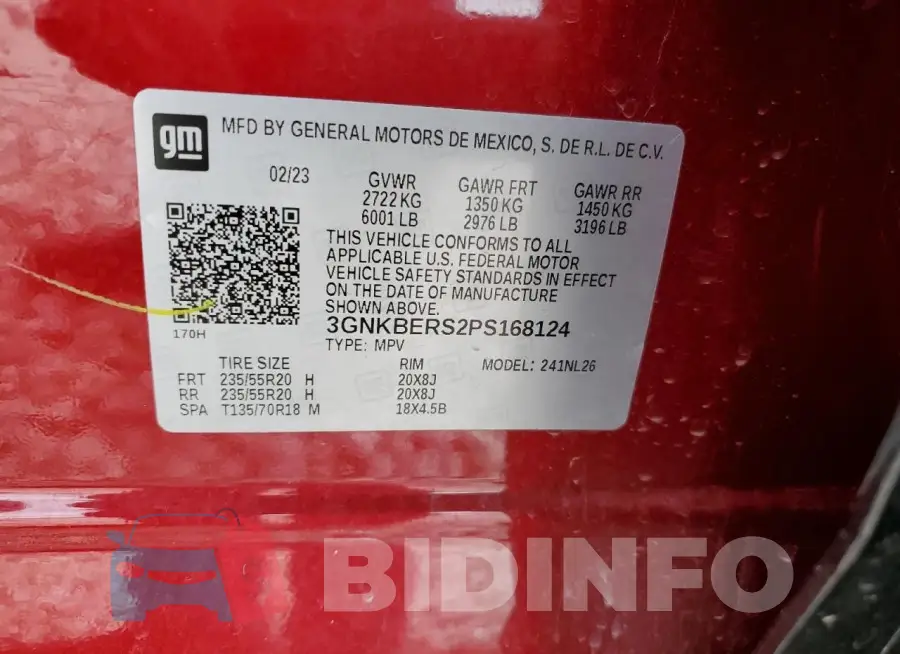 3GNKBERS2PS168124 Photo# 13
