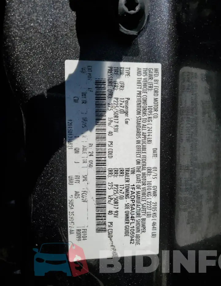 1FADP5AU4FL105942 Photo# 12