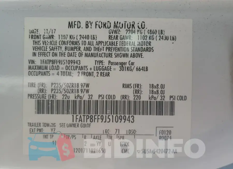 1FATP8FF9J5109943 Photo# 12