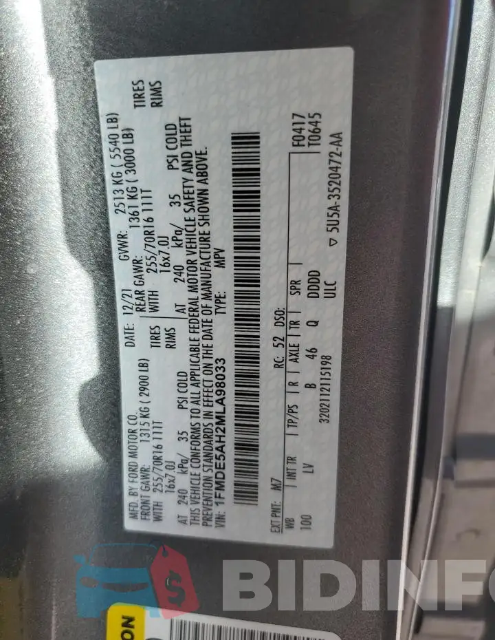 1FMDE5AH2MLA98033 Photo# 13