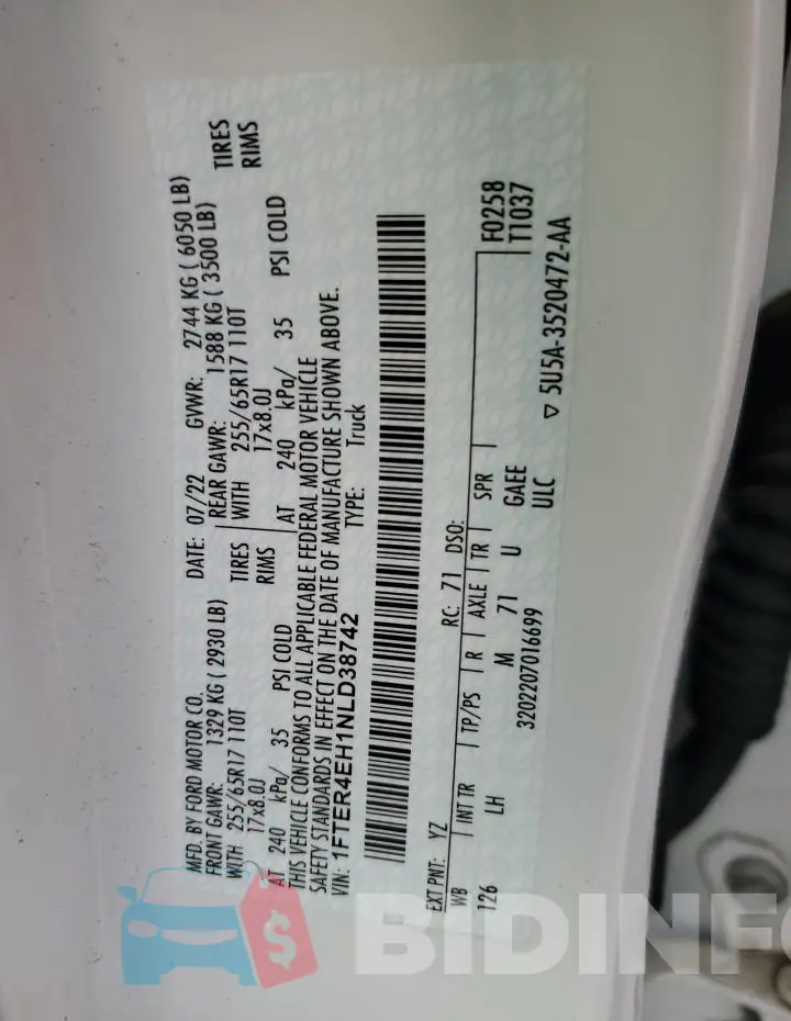 1FTER4EH1NLD38742 Photo# 12