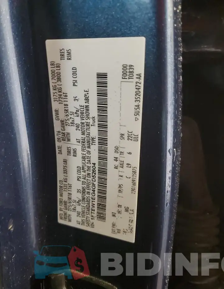 1FTEW1EG4GFD52604 Photo# 12