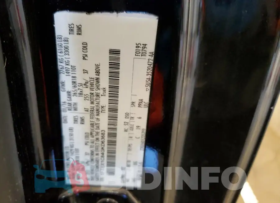 1FTEX1CP3GFA20802 Photo# 12