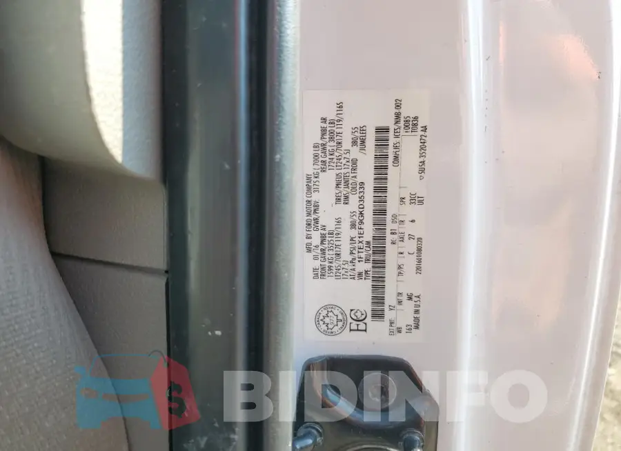 1FTEX1EF9GKD35339 Photo# 12