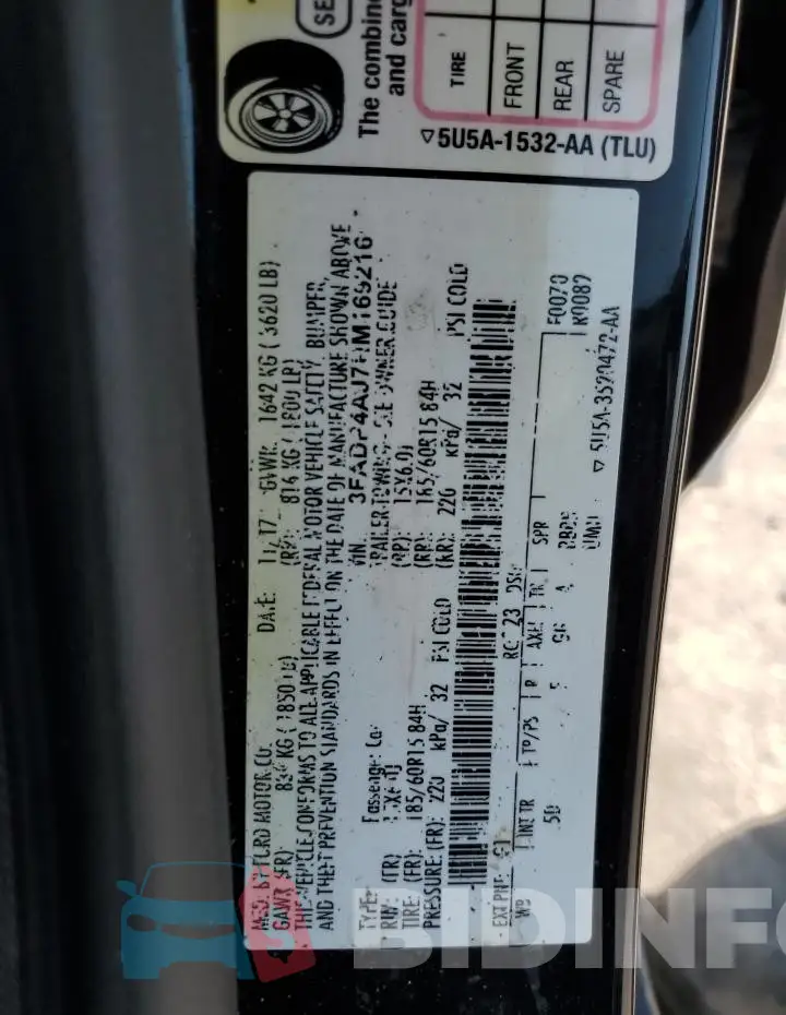 3FADP4AJ7HM169216 Photo# 12