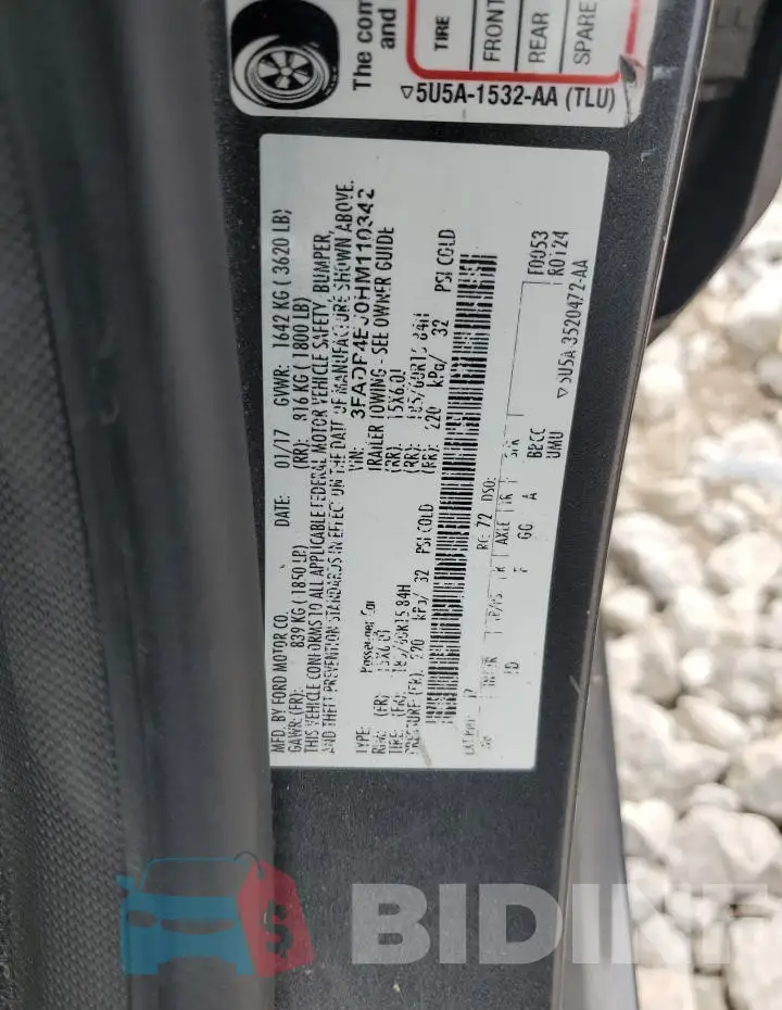 3FADP4EJ0HM110342 Photo# 12
