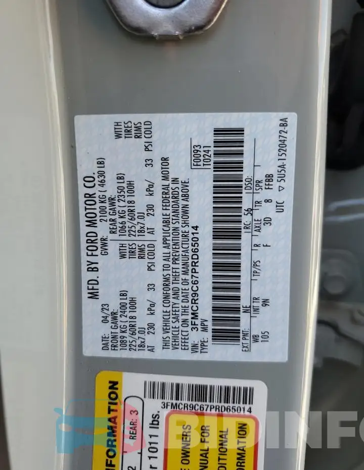 3FMCR9C67PRD65014 Photo# 12