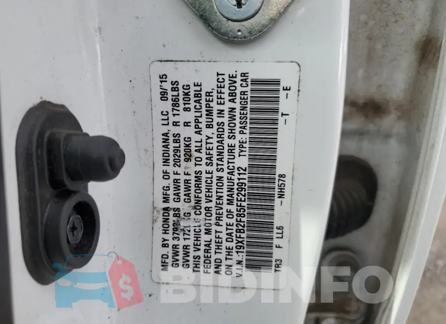 19XFB2F85FE299112 Photo# 12