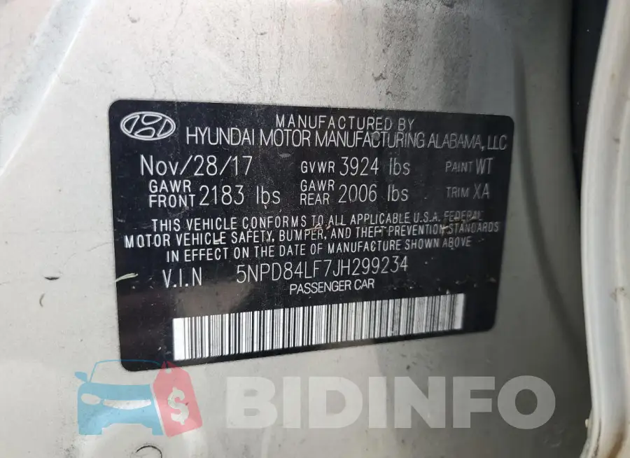 5NPD84LF7JH299234 Photo# 13