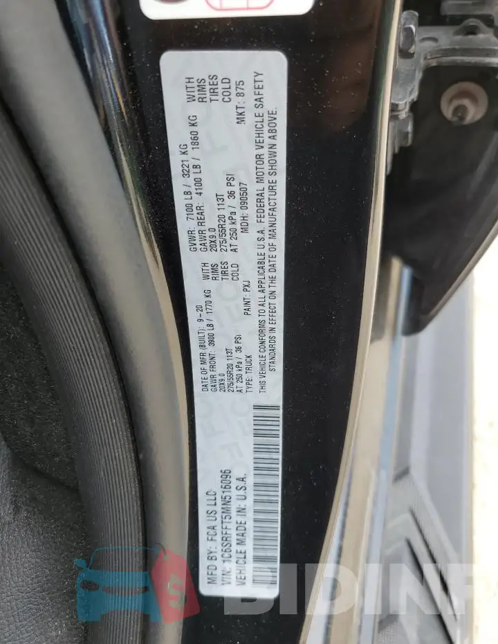 1C6SRFFT5MN516096 Photo# 12