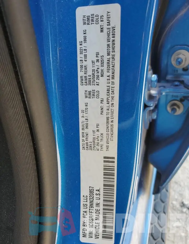1C6SRFFT9NN320857 Photo# 13
