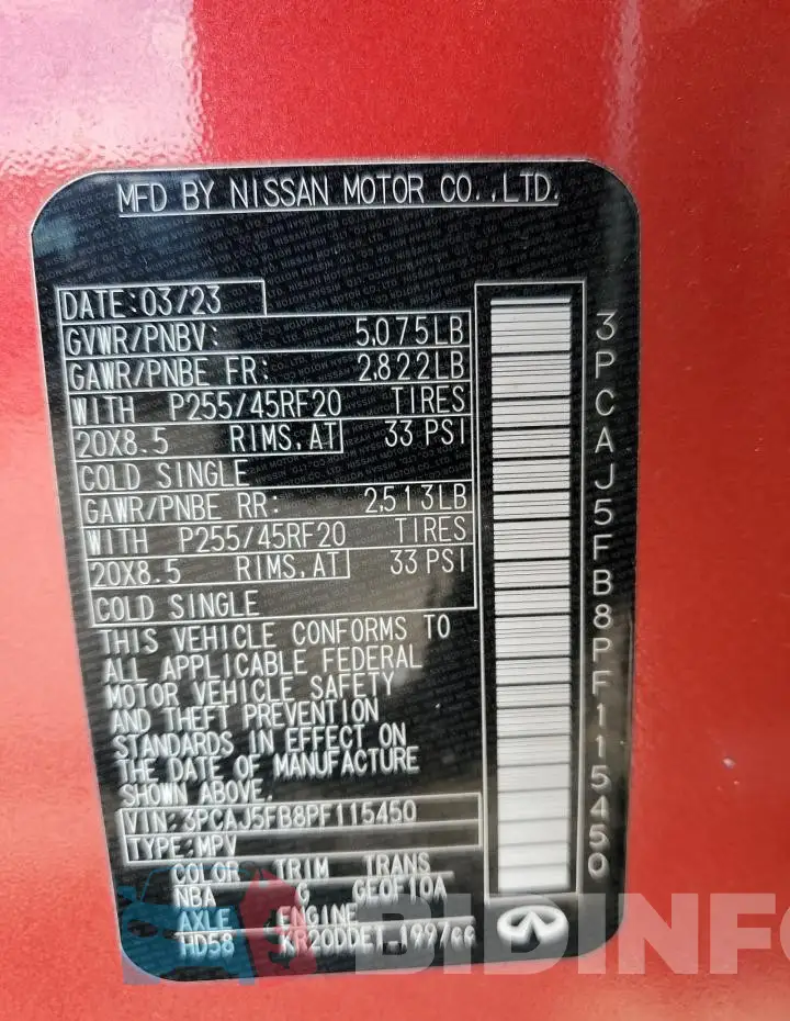3PCAJ5FB8PF115450 Photo# 12