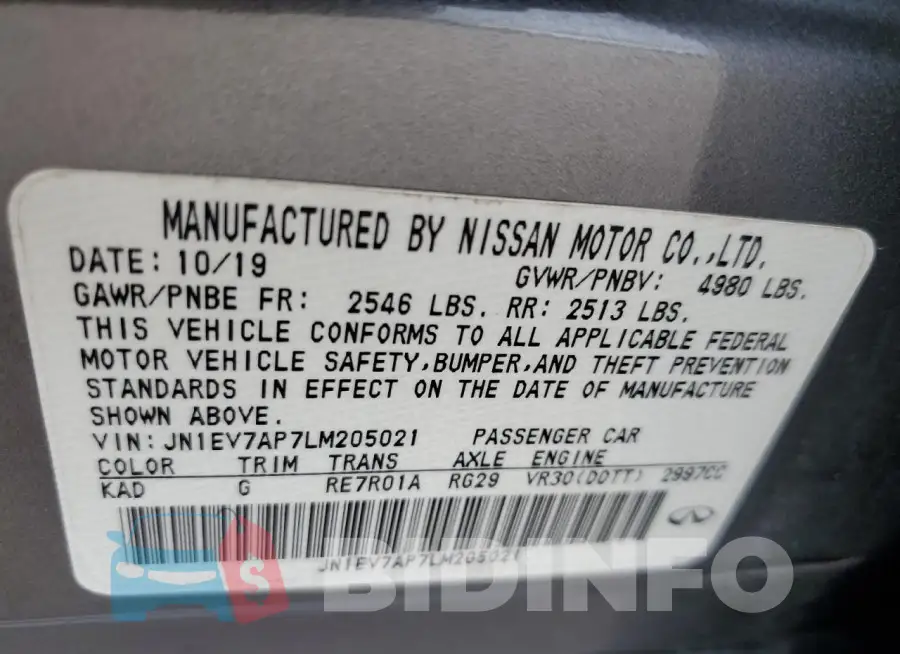 JN1EV7AP7LM205021 Photo# 12