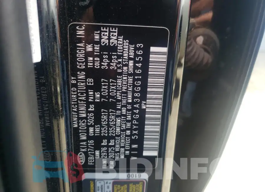 5XYPG4A38GG164563 Photo# 13